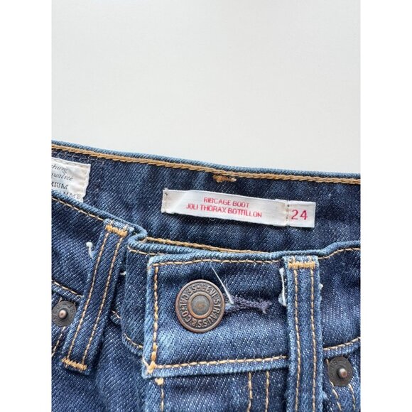 LEVI'S Ribcage Boot High Key Dark Wash Cotton High Rise Bootcut Jeans, Size 24 - Picture 12 of 15